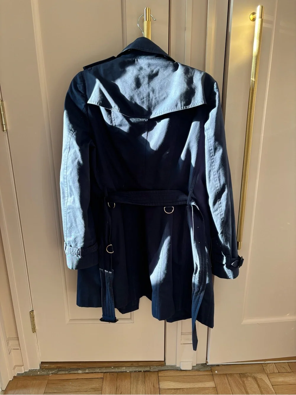 Woman’s Navy Blue Burberry Trench Coat - Picture 2 of 4